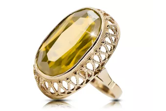Žltý peridot 14k žlté zlato  Vintage Jewlery vrc129y